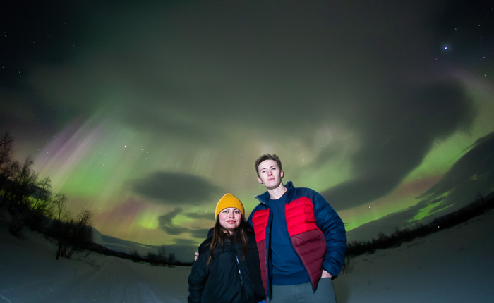 foto de aurora boreal por fotógrafo de bodas diferente